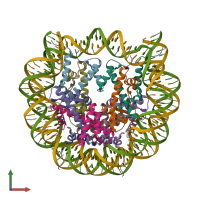 PDB entry 6t79 coloured by chain, front view.