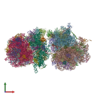 PDB entry 6t83 coloured by chain, front view.
