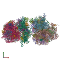 PDB entry 6t83 coloured by chain, front view.