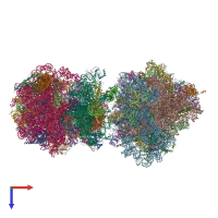 PDB entry 6t83 coloured by chain, top view.