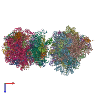 PDB entry 6t83 coloured by chain, top view.