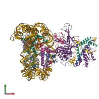 PDB entry 6t9l coloured by chain, front view.