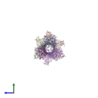 PDB entry 6ta6 coloured by chain, side view.
