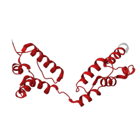 The deposited structure of PDB entry 6tau contains 6 copies of Pfam domain PF19259 (Ty3 transposon capsid-like protein) in Activity-regulated cytoskeleton associated protein 2. Showing 1 copy in chain A.