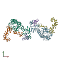 PDB entry 6tgc coloured by chain, front view.