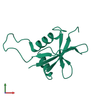 PDB entry 6tgy coloured by chain, front view.