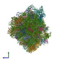 PDB entry 6tnu coloured by chain, side view.