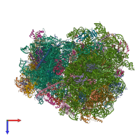 PDB entry 6tnu coloured by chain, top view.