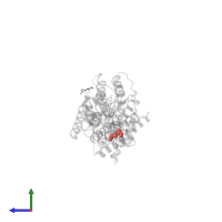 Modified residue YCM in PDB entry 6tpk, assembly 1, side view.