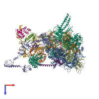 PDB entry 6tqn coloured by chain, top view.