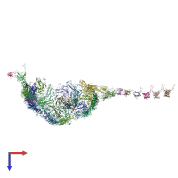 PDB entry 6tui coloured by chain, top view.