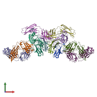 PDB entry 6txz coloured by chain, front view.