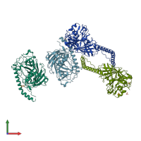 PDB entry 6tzl coloured by chain, front view.