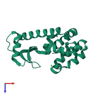 PDB entry 6u0c coloured by chain, top view.