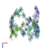 PDB entry 6u7m coloured by chain, top view.