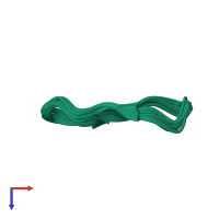 PDB entry 6u7r coloured by chain, ensemble of 20 models, top view.