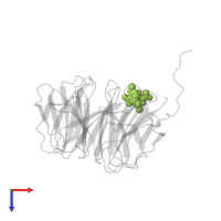 3-{[(5-bromo-2-methoxyphenyl)sulfonyl]amino}-5-chloro-2-hydroxybenzoic acid in PDB entry 6u8b, assembly 1, top view.