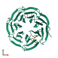 PDB entry 6u8o coloured by chain, front view.