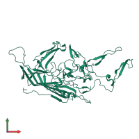 PDB entry 6u95 coloured by chain, front view.