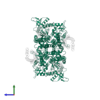 Glutamate receptor 2 in PDB entry 6ud4, assembly 1, side view.