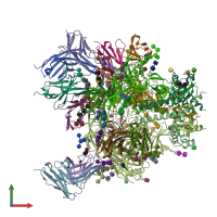 PDB entry 6udj coloured by chain, front view.