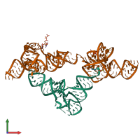 PDB entry 6ufh coloured by chain, front view.