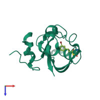 PDB entry 6umz coloured by chain, top view.