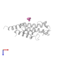 PHOSPHATE ION in PDB entry 6v0q, assembly 1, top view.