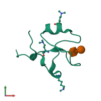 PDB entry 6v1c coloured by chain, front view.