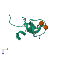 PDB entry 6v1c coloured by chain, top view.