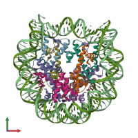 PDB entry 6v2k coloured by chain, front view.