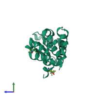 PDB entry 6v51 coloured by chain, side view.