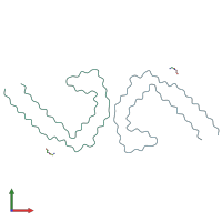 PDB entry 6vhl coloured by chain, front view.