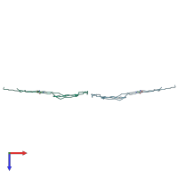 PDB entry 6vhl coloured by chain, top view.
