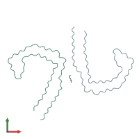 PDB entry 6vi3 coloured by chain, front view.