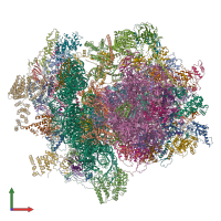 PDB entry 6vlz coloured by chain, front view.