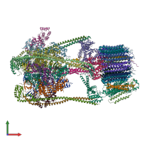 PDB entry 6vq7 coloured by chain, front view.
