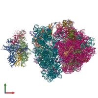 PDB entry 6vyt coloured by chain, front view.