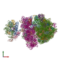 PDB entry 6vyy coloured by chain, front view.
