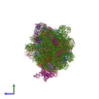 PDB entry 6vyy coloured by chain, side view.