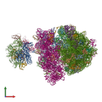 PDB entry 6vz3 coloured by chain, front view.