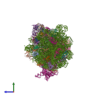 PDB entry 6vz3 coloured by chain, side view.