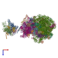 PDB entry 6vz7 coloured by chain, top view.