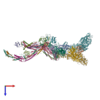 PDB entry 6w1s coloured by chain, top view.
