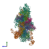 PDB entry 6w2s coloured by chain, side view.