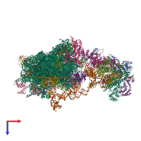 PDB entry 6w2s coloured by chain, top view.