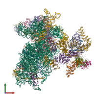 PDB entry 6w2t coloured by chain, front view.