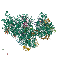 PDB entry 6w7m coloured by chain, front view.