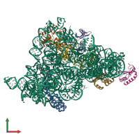 PDB entry 6w7w coloured by chain, front view.