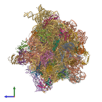 PDB entry 6wdj coloured by chain, side view.